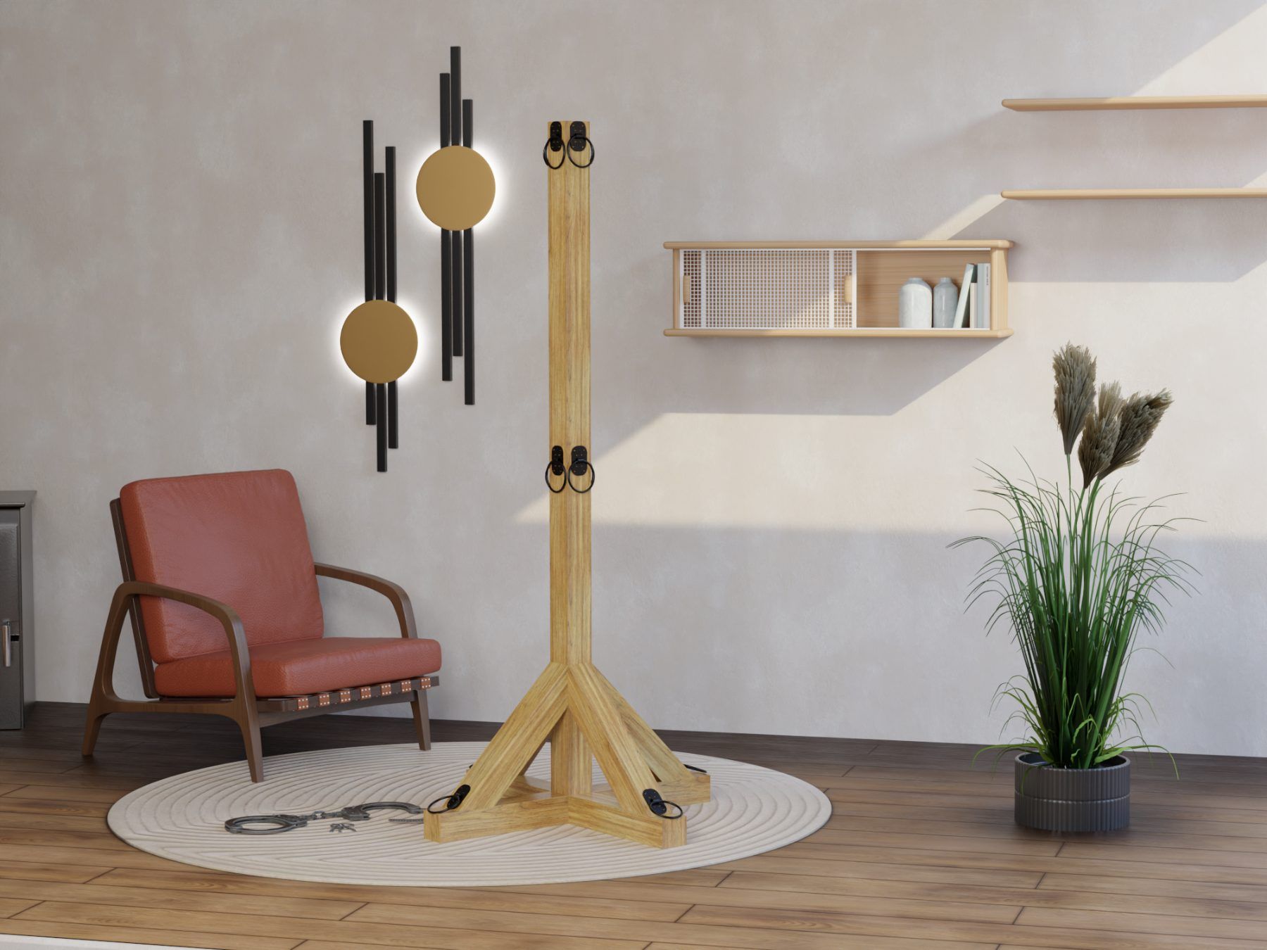 Wooden BDSM Bondage Post – DIY PDF Frame Plan, Liorn
