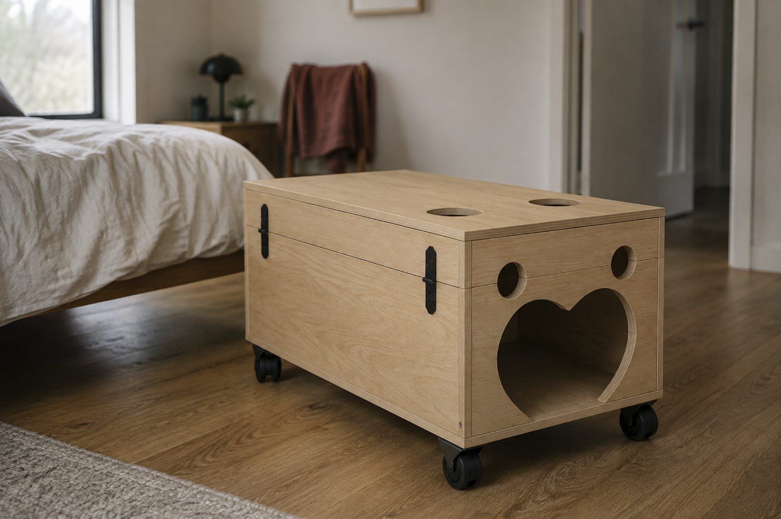 Coffre BDSM à roulettes, meuble de contention pour adultes à fabriquer, Liorn